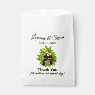Exotic Toucans Wedding Thank You Favor Bag