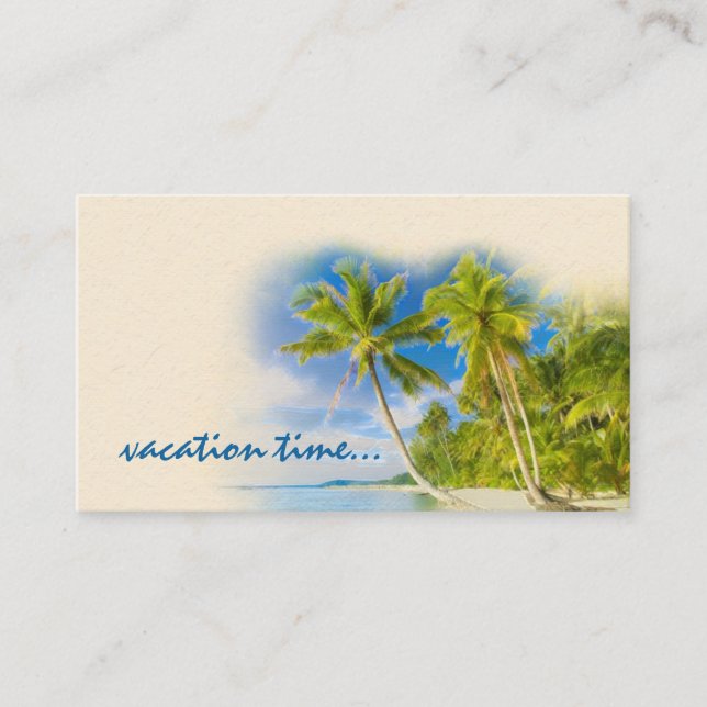 Exotic Travel Agency Business Card (Front)