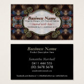 Exotic Tribal Fractal Arts New Age Business Cards (Front & Back)