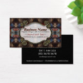 Exotic Tribal Fractal Arts New Age Business Cards (Desk)