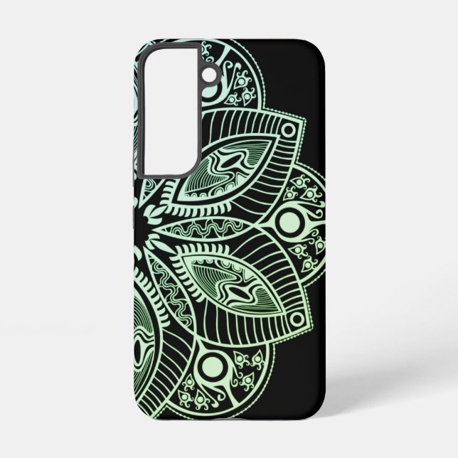 Exotic Tribal Green Gradient Mandala Samsung Galaxy Case (Back)