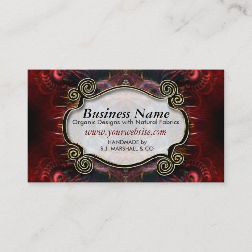 Customizable Exotic Tribal Red Artistry Business Cards