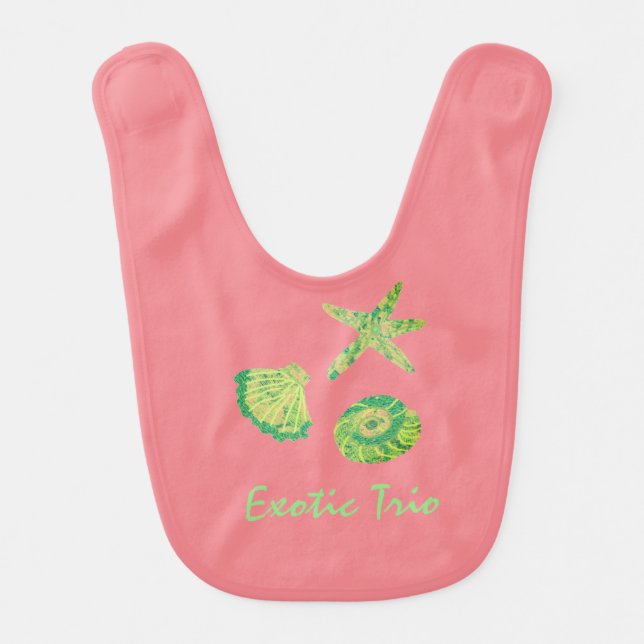 Exotic Trio Baby Bib (Front)