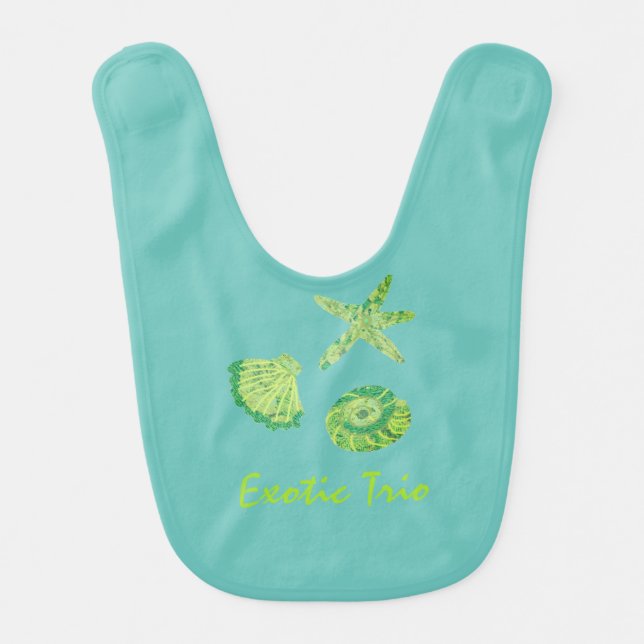 Exotic Trio Baby Bib (Front)