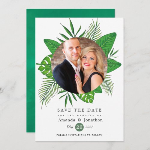 Exotic Tropical Beach Photo Wedding Save The Date