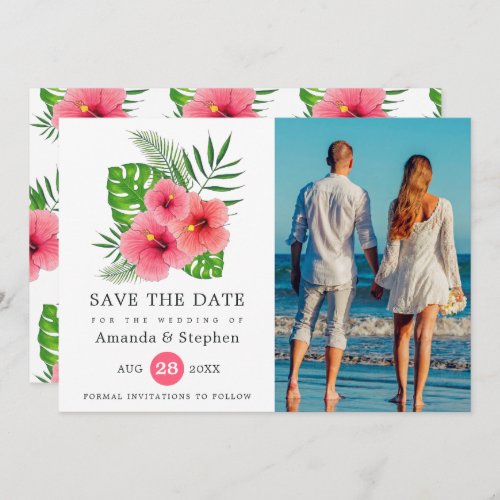 Exotic Tropical Beach Photo Wedding Save The Date