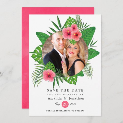 Exotic Tropical Beach Photo Wedding Save The Date