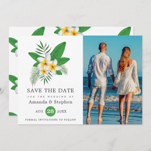 Exotic Tropical Beach Photo Wedding Save The Date