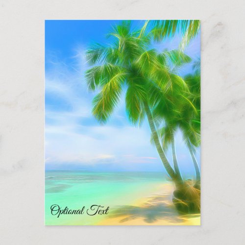  Exotic Tropical Beach Sand Optional Text AP13 Postcard