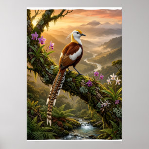 Exotic Tropical Bird Rainforest Nature Wildlife Fl Poster