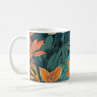 Exotic Tropical Floral Botanical Coffee Mug