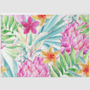 Exotic Tropical Flowers Tissue Paper