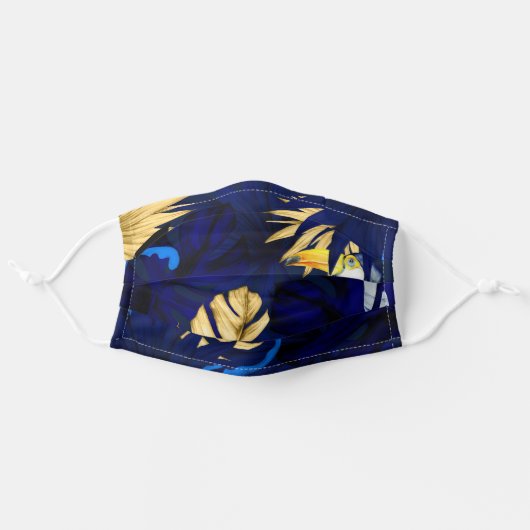 Exotic Tropical Forest Adult Cloth Face Mask (Front, Unfolded)