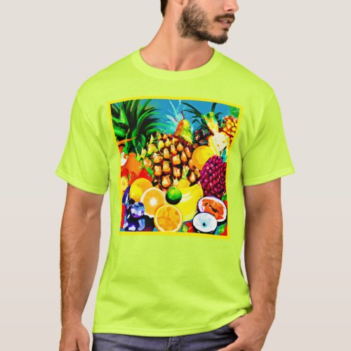 Exotic Tropical Fruits Painting Buy Now T_Shirt
