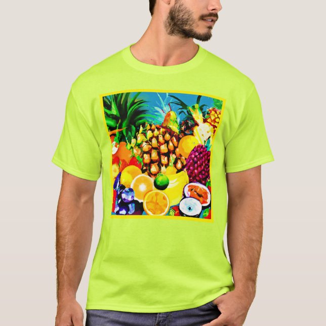 Exotic Tropical Fruits Painting. Buy Now T-Shirt (Front)