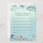 Exotic Tropical Geometric Bridal Shower Advice Card<br><div class="desc">Summer bridal shower advice for bride to be card featuring tropical leaves,  a toucan and a gold geometric frame.</div>