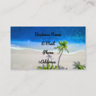 Exotic Tropical Island Beach Palm Business Card