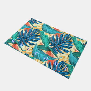 Exotic Tropical Leaves - Beautiful - Welcome Doormat