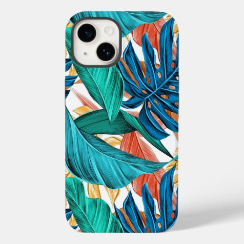 Exotic Tropical Leaves Case_Mate iPhone 14 Case