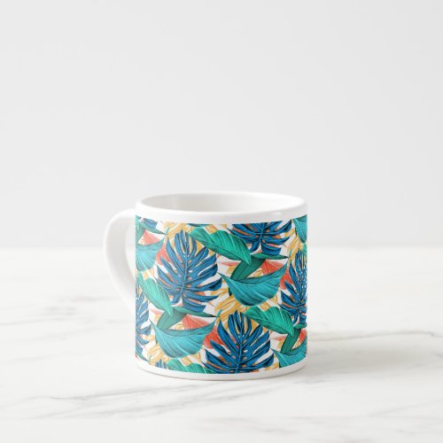 Exotic Tropical Leaves Espresso Cup