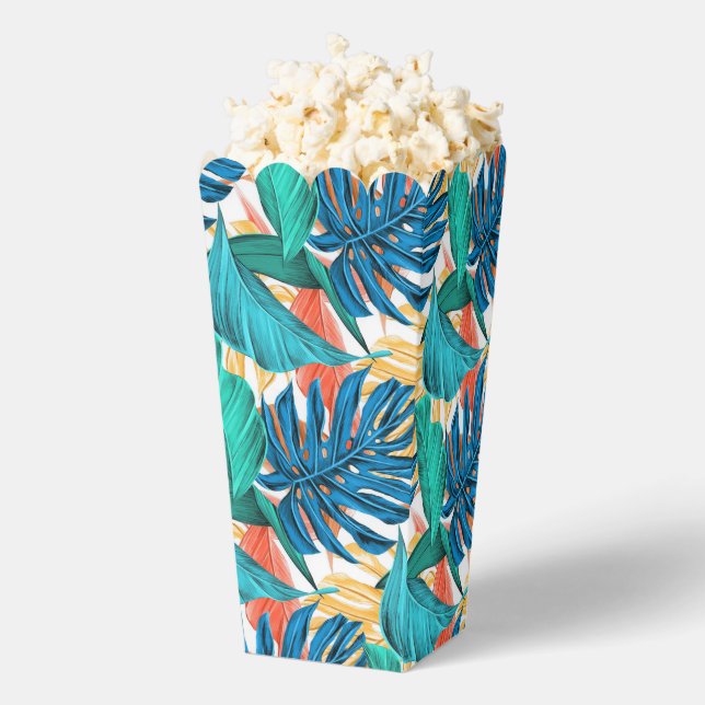 Exotic Tropical Leaves Popcorn Box (Popped)