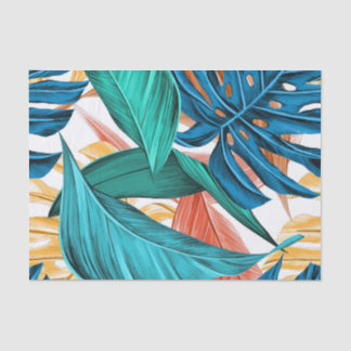 Exotic Tropical Leaves Print  Tissue Paper