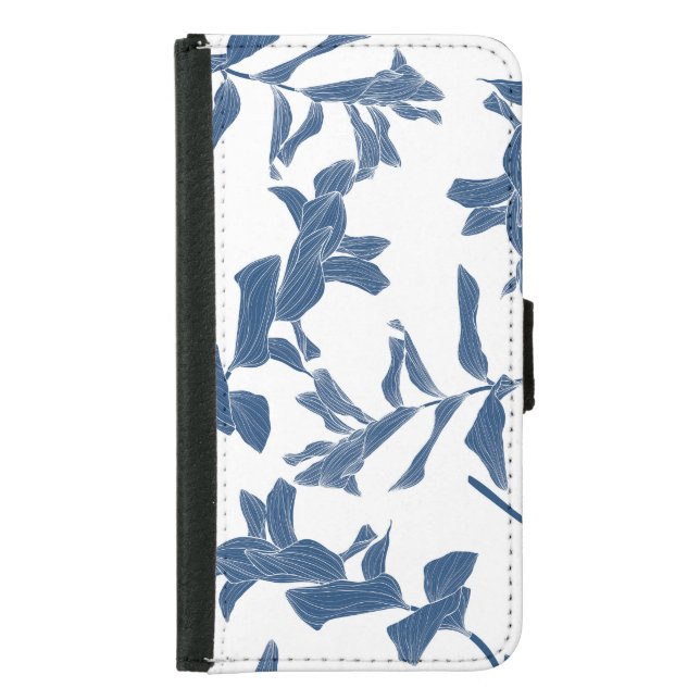  Exotic tropical line illustration. Samsung Galaxy Wallet Case (Front)