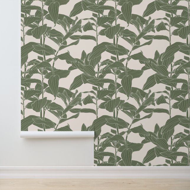 Exotic tropical line illustration. wallpaper  (Application)