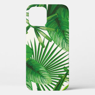Exotic tropical natural green leaves composition o iPhone 12 case