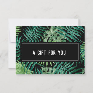 Exotic Tropical Palm Leaves Gift Certificate