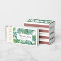 Exotic Tropical Palm Leaves Greenery Wedding Favor Matchboxes | Zazzle