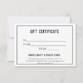 Exotic Tropical Palm Leaves White Gift Certificate | Zazzle