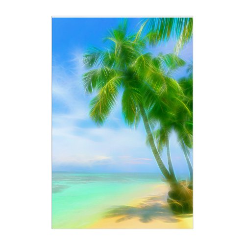  Exotic Tropical PALM Tree Beach AP13 Acrylic Print