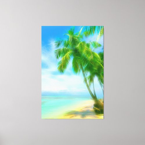  Exotic Tropical PALM Tree Beach AP13 Canvas Print