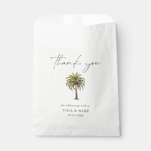 EXOTIC Tropical Palm TREE Thank You  Favor Bag