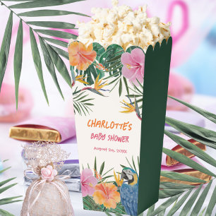Exotic Tropical Parrot Jungle Baby Shower Favor Boxes