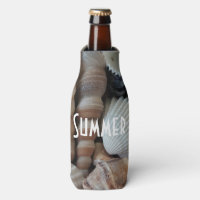 Exotic Tropical Summer Sea Shells Photography Bottle Cooler