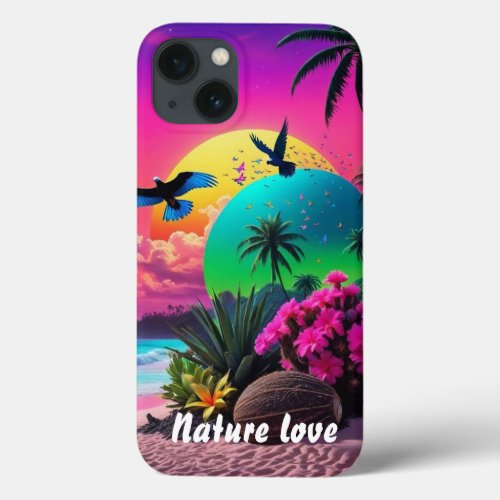 Exotic Tropical Sunset iPhone Case  Vibrant Beach