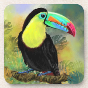 Exotic Tropical Toco Beverage Coaster Toucan Bird
