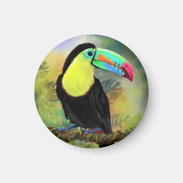 Exotic Tropical Toco Toucan Bird Magnet (Front)