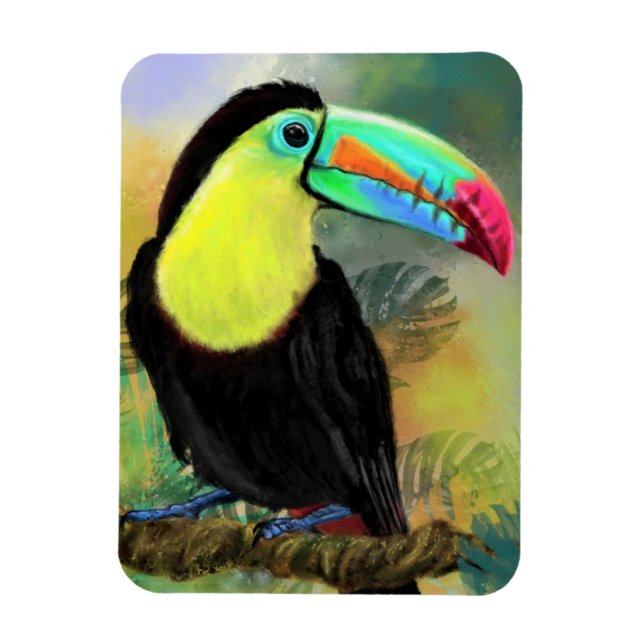 Exotic Tropical Toco Toucan Bird Magnet Gift (Vertical)