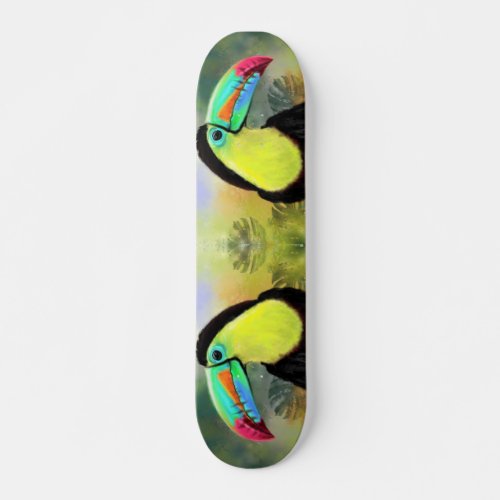 Exotic Tropical Toco Toucan Bird _ Painting Art Skateboard