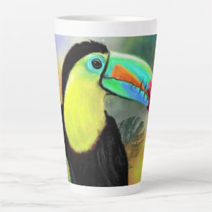 Exotic Tropical Toco Toucan Bird - Painting Migned Latte Mug