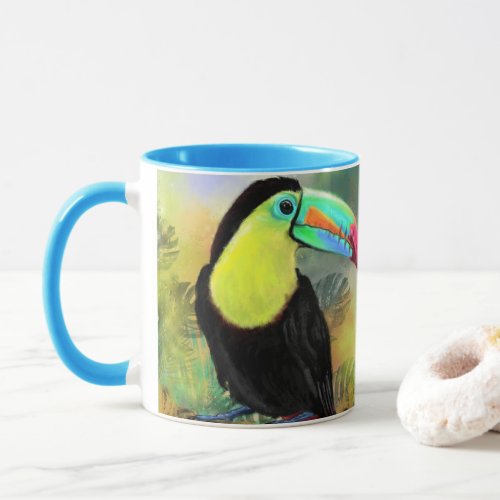 Exotic Tropical Toco Toucan Bird _ Painting Migned Mug