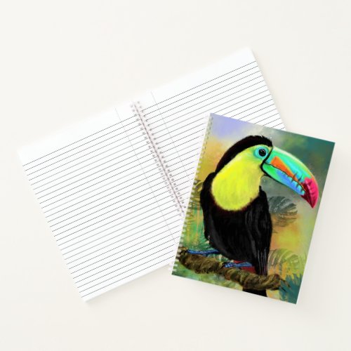 Exotic Tropical Toco Toucan Bird _ Painting Migned Notebook