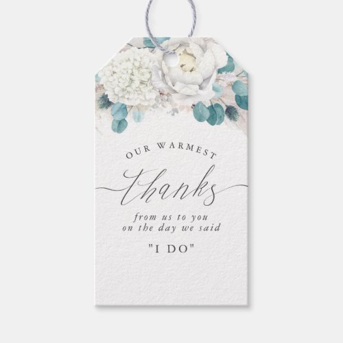 Exotic Tropics Floral Pampas Grass Wedding Gift Ta Gift Tags