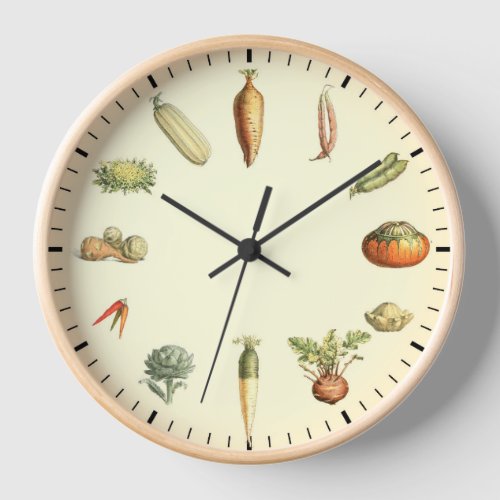 Exotic Vegetable Clock _ Unusual Veg Kitchen Clock