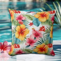 Exotic Watercolor Hawaiian Floral