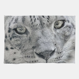 Exotic White Snow Leopard Towel