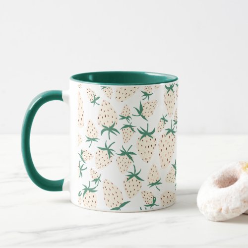 Exotic White Strawberries Colorful Fruity Fun  Mug